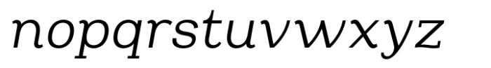 Oman Half Slab Regular Italic Font LOWERCASE