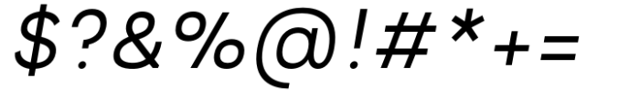 Oman Regular Italic Font OTHER CHARS
