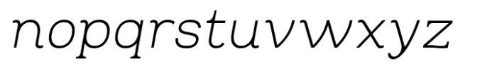 Oman Serif Light Italic Font LOWERCASE