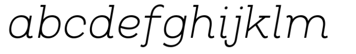 Oman Slab Light Italic Font LOWERCASE