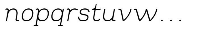 Oman Slab Light Italic Font LOWERCASE