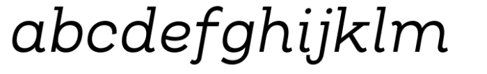 Oman Slab Regular Italic Font LOWERCASE
