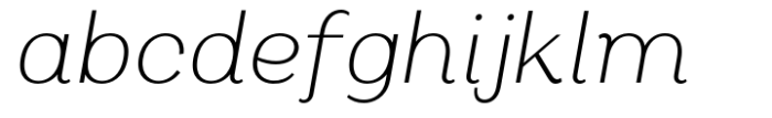 Oman Text Light Italic Font LOWERCASE