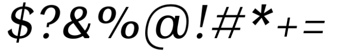 Oman Text Medium Italic Font OTHER CHARS