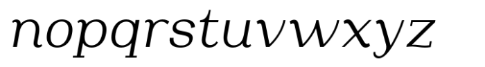 Oman Text Slab Regular Italic Font LOWERCASE