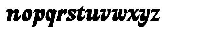 Ombre Nouveau Extra Bold Italic Font LOWERCASE