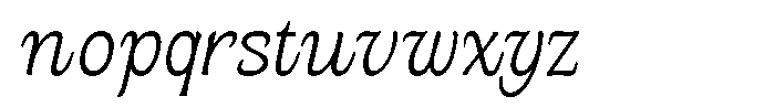 Ombre Nouveau Extra Light Italic Font LOWERCASE