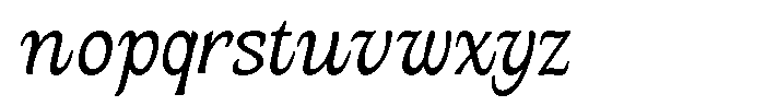 Ombre Nouveau Light Italic Font LOWERCASE