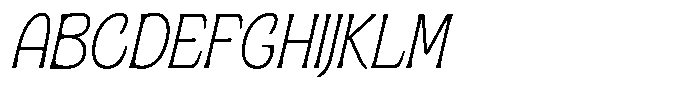 Ombre Nouveau Thin Italic Font UPPERCASE