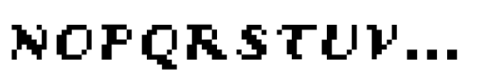 Omega Pixel Bold Italic Font UPPERCASE