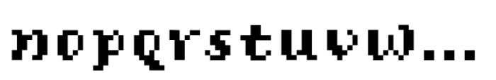 Omega Pixel Bold Italic Font LOWERCASE