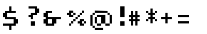 Omega Pixel Bold Font OTHER CHARS