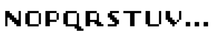 Omega Pixel Bold Font UPPERCASE