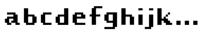 Omega Pixel Bold Font LOWERCASE