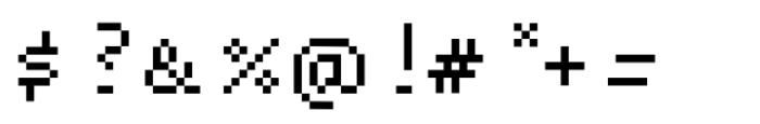 Omega Pixel Italic Font OTHER CHARS