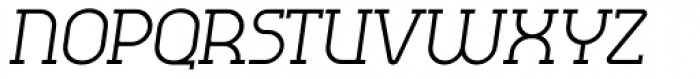 Omni Serif Light Slanted Font UPPERCASE