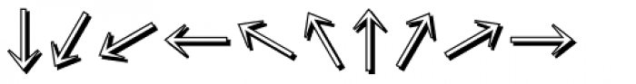Omnidirectional Arrows Two JNL Font LOWERCASE