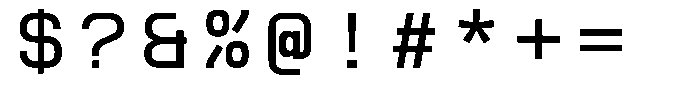 Omnigenus Medium Font OTHER CHARS