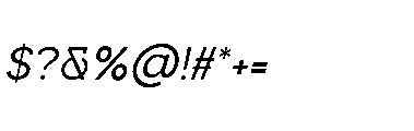 Omoro Italic Font OTHER CHARS