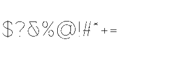 Omoro Thin Font OTHER CHARS