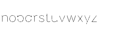 Omoro Thin Font LOWERCASE