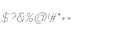 Omoro VF Italic Font OTHER CHARS