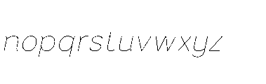 Omoro VF Italic Font LOWERCASE