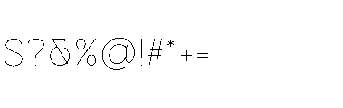 Omoro VF Regular Font OTHER CHARS