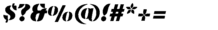 Omvros Pro Black Italic Font OTHER CHARS