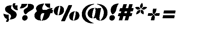 Omvros Pro Fat Italic Font OTHER CHARS