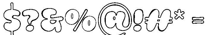 ONIDEL Outline Font OTHER CHARS