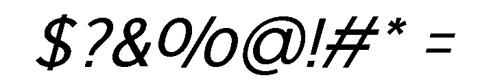 OnlysanMediumItalic-Regular Font OTHER CHARS