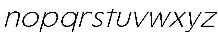 Onlysans Light Italic Regular Font LOWERCASE