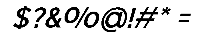 OnlysansSemiBoldItalic-Reg Font OTHER CHARS