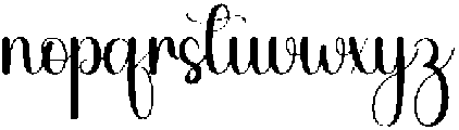 Oneday Regular otf (400) Font LOWERCASE