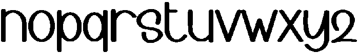 Oneday Regular otf (400) Font LOWERCASE