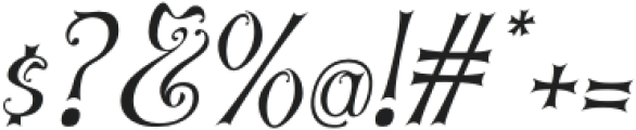 Onelsymus Italic otf (400) Font OTHER CHARS