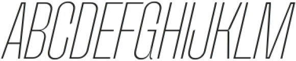 Onvire Thin Italic otf (100) Font UPPERCASE