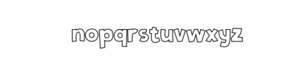 OneNineNineFour-Outline.otf Font LOWERCASE