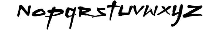 ONIGASHIMA - A Japanese Brush Font Font LOWERCASE