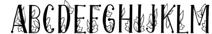 Onferia - decorative leaf font Font UPPERCASE