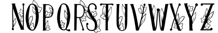 Onferia - decorative leaf font Font UPPERCASE