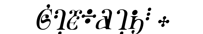 Ondrwaax-Italic Font OTHER CHARS