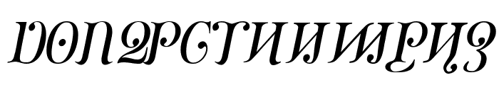 Ondrwaax-Italic Font UPPERCASE