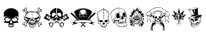 only skulls Font OTHER CHARS