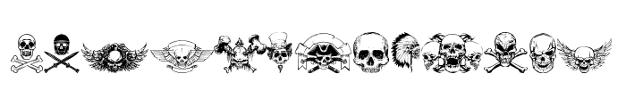 only skulls Font LOWERCASE