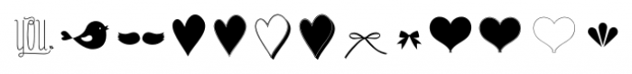 Only You Icons Adorable Font UPPERCASE