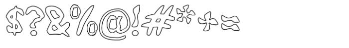 Oneinky Outline Font OTHER CHARS
