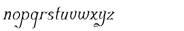 Onelsymus Italic Font LOWERCASE