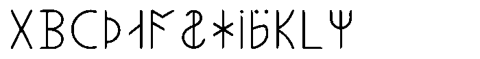 Ongunkan American Runics Ongunkan Ihre-Götlin Runic Scri Regular Font UPPERCASE